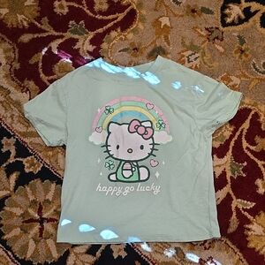 Hello Kitty Pastel Green Rainbow T-Shirt